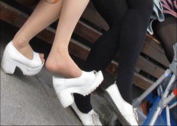 Oxford shoes and dagled legs